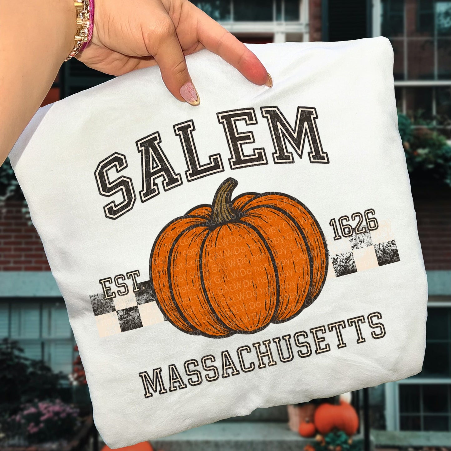 Salem orange pumpkin tee or sweatshirt