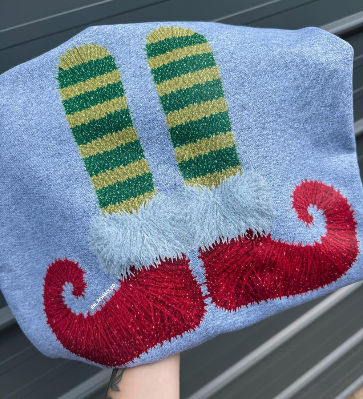 ELF faux yarn tee or sweatshirt