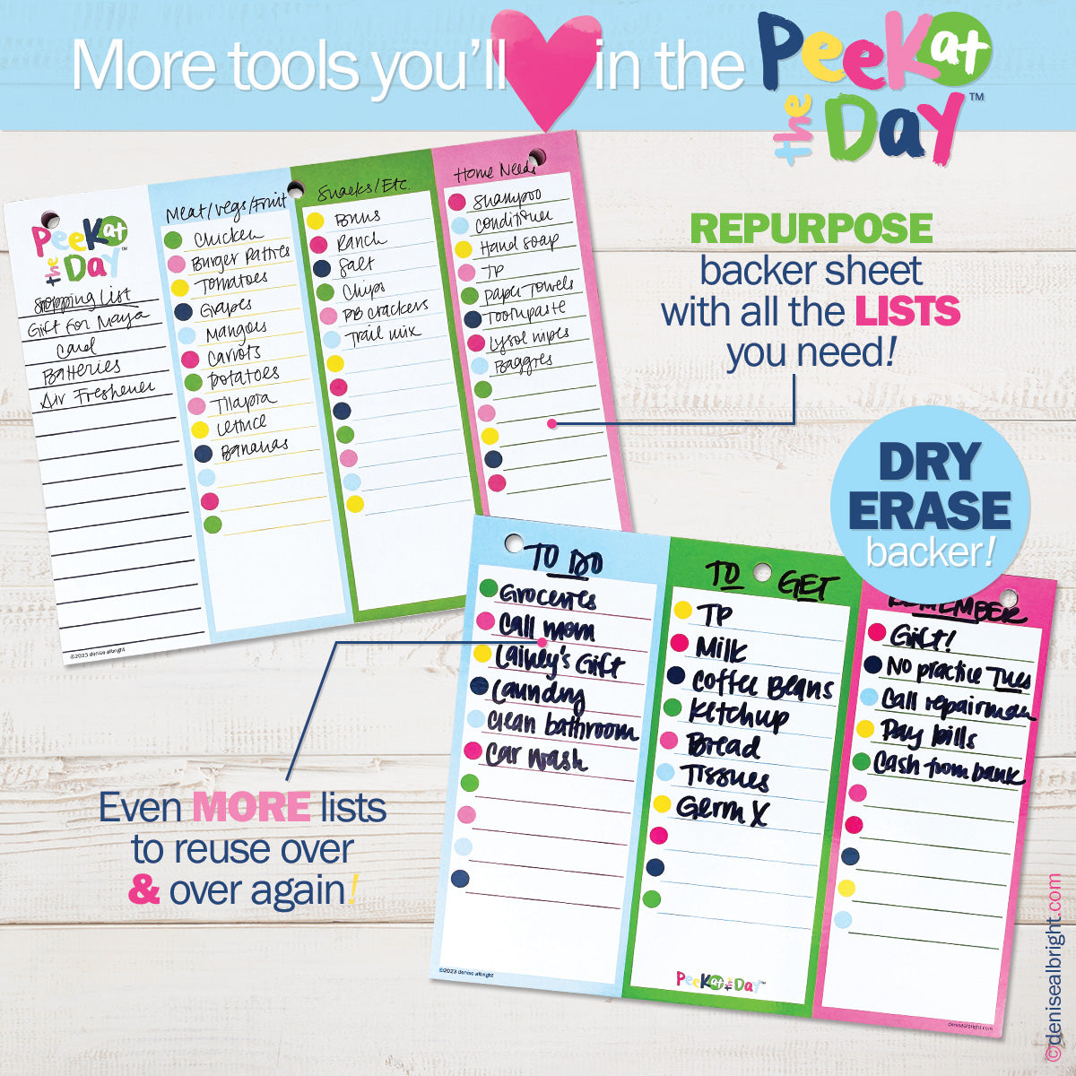 Peek at the Day™ Daily Planner Pad