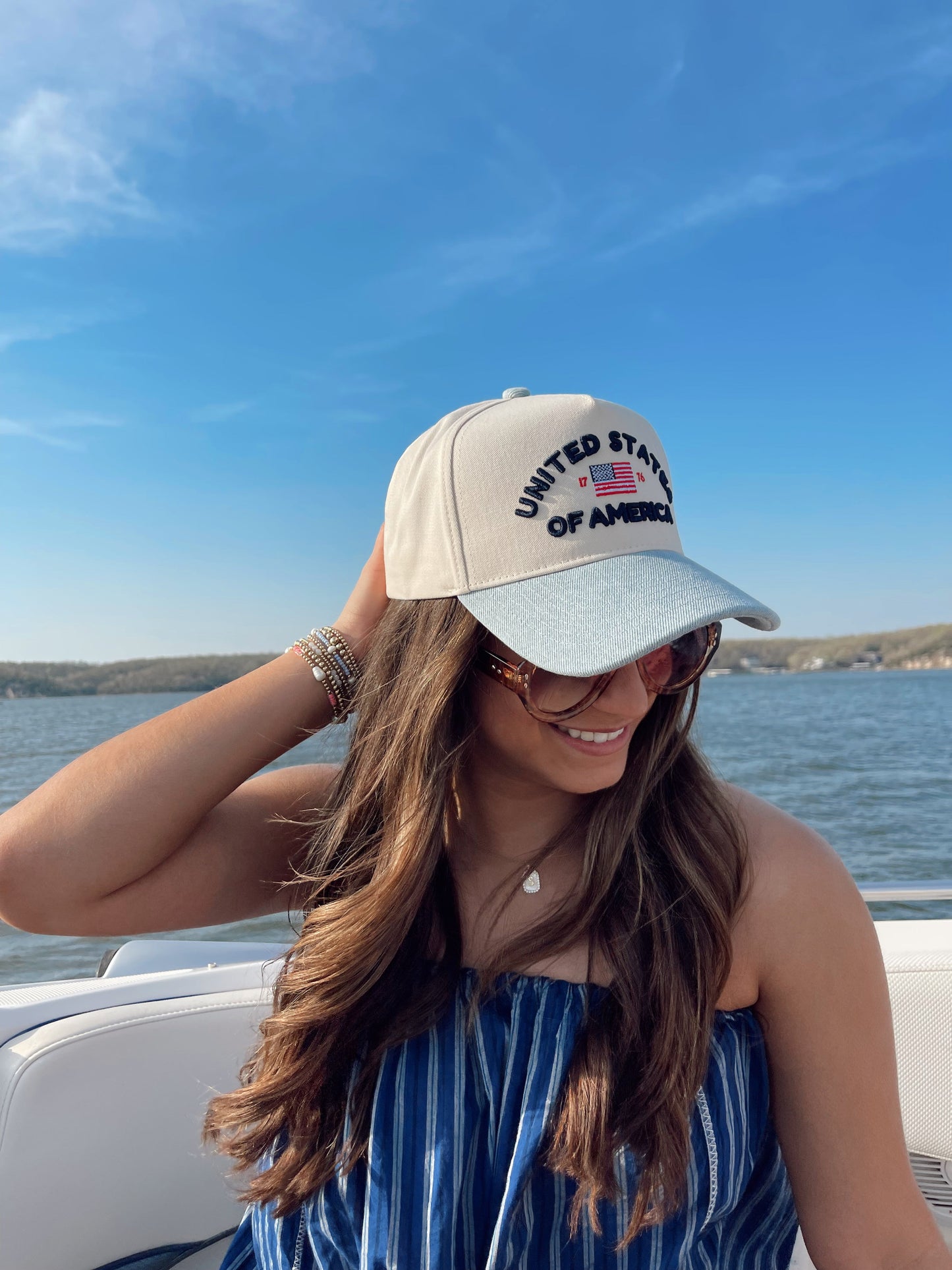 United States of America - Denim Blue Vintage Trucker Hat -PREORDER