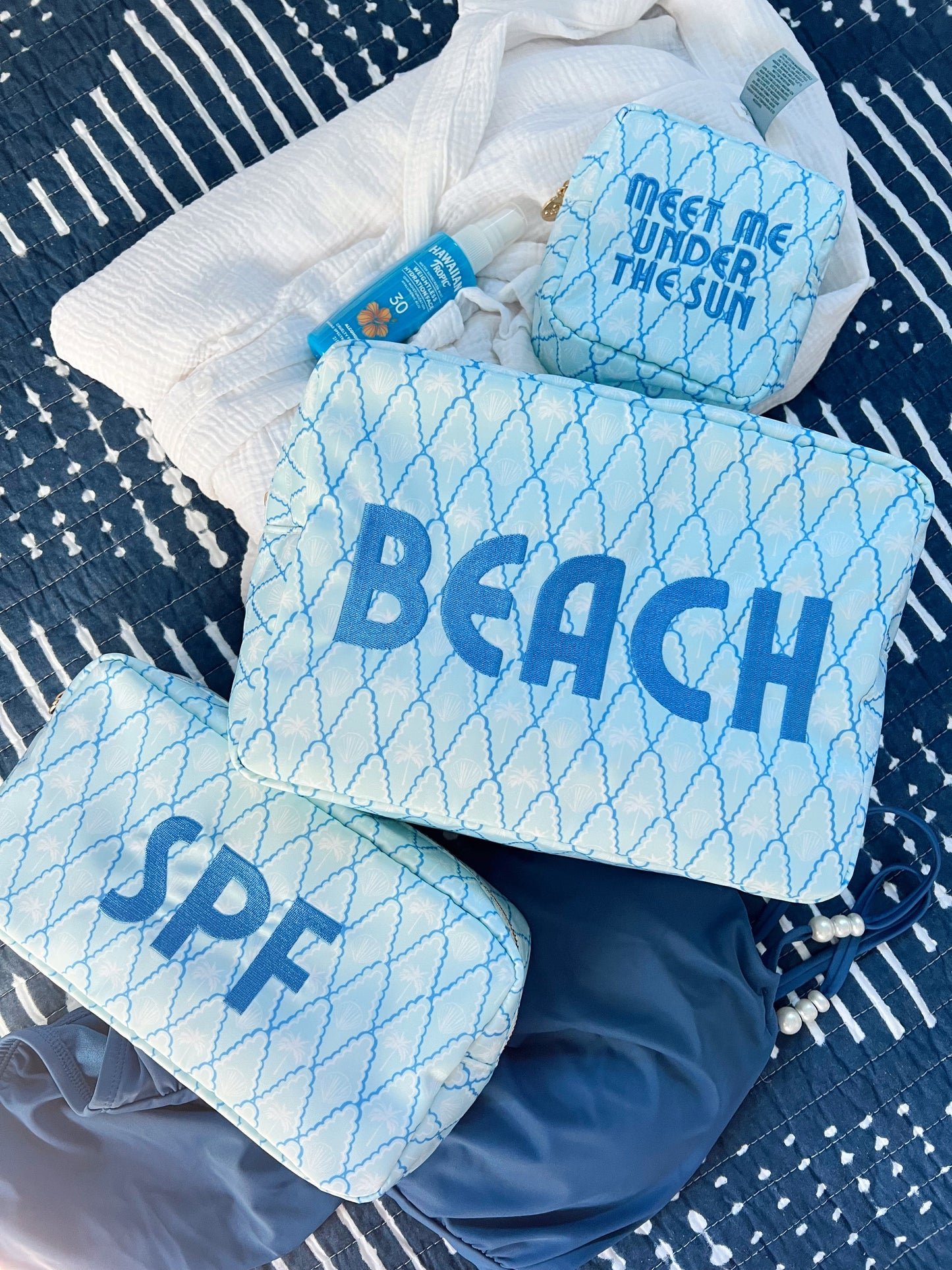 SPF - Blue Palms Large Bag