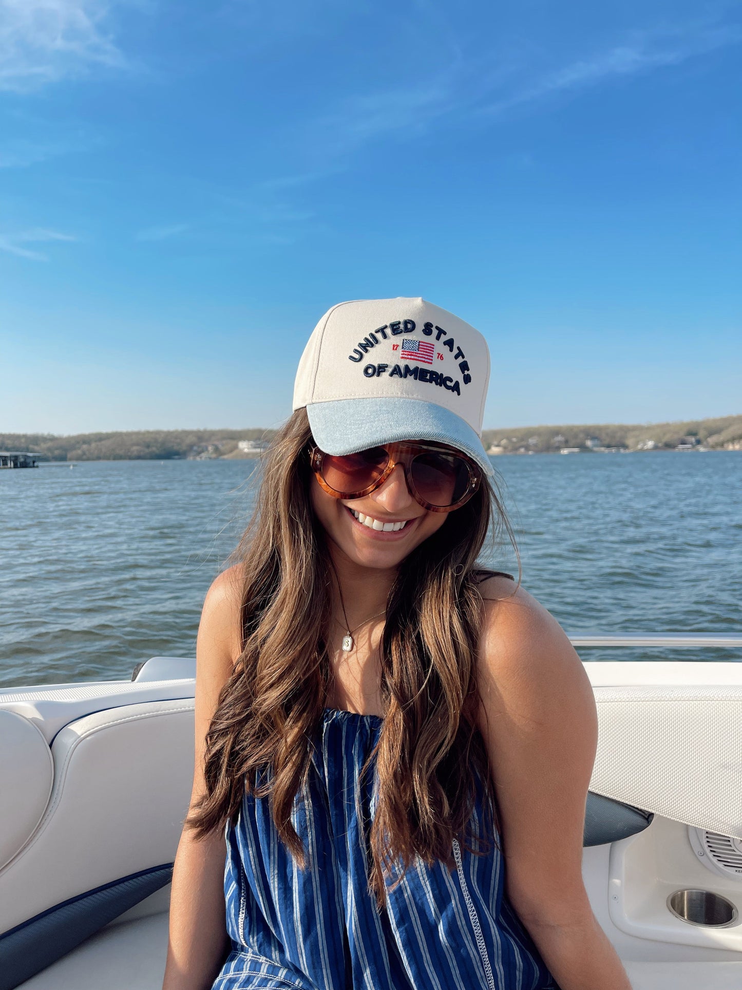 United States of America - Denim Blue Vintage Trucker Hat -PREORDER