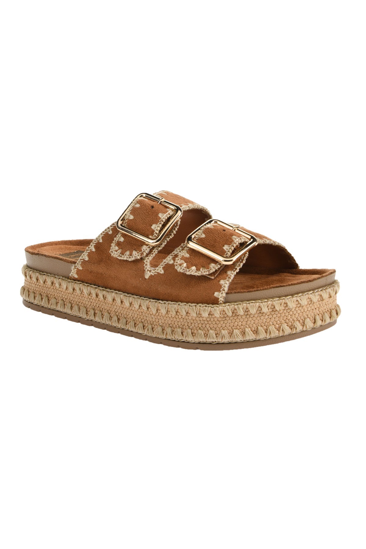 Chinese Laundry Cubana Brown Platform Slide Sandals - FINAL SALE