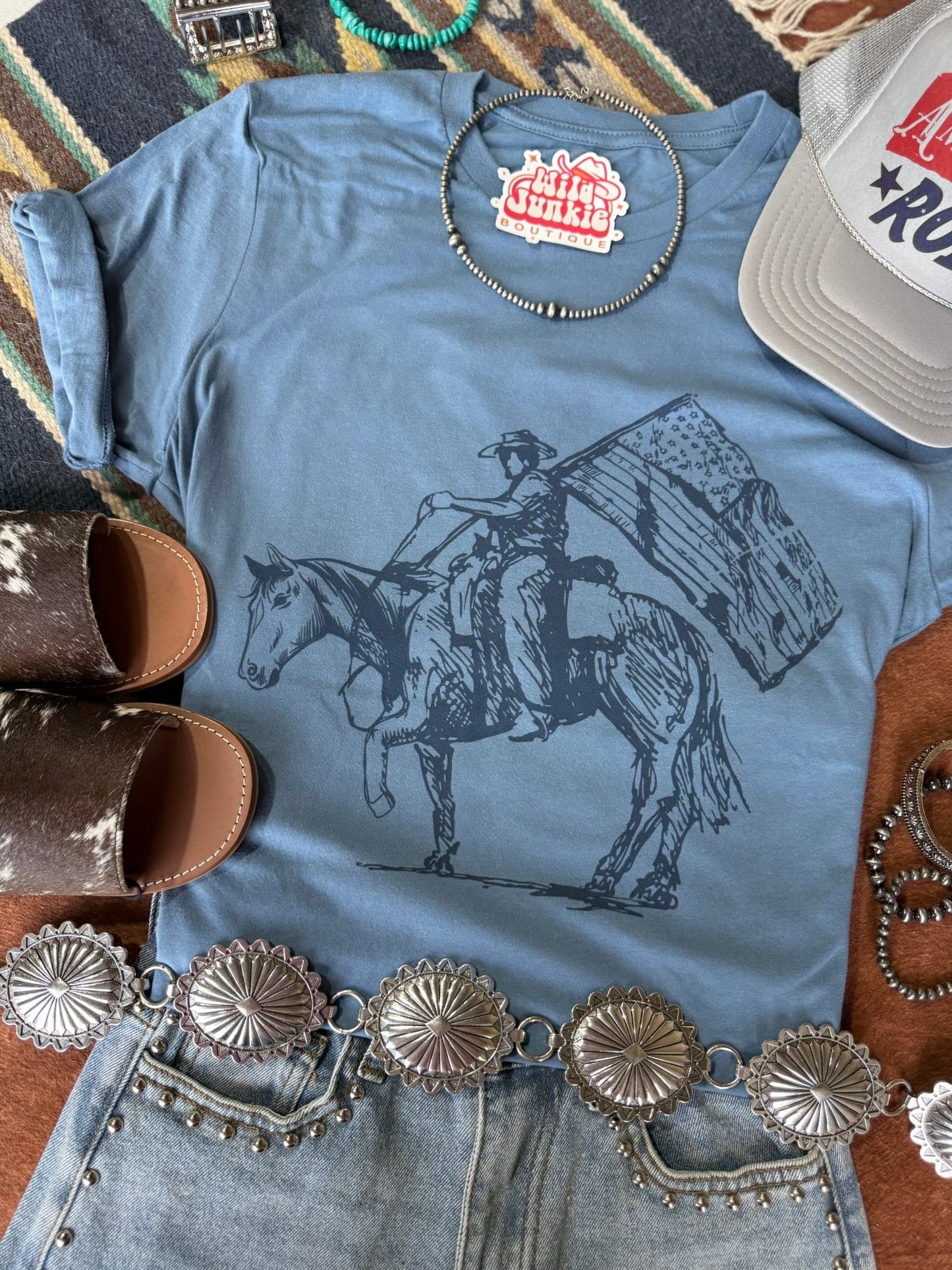Cowboy Patriot Graphic Tee