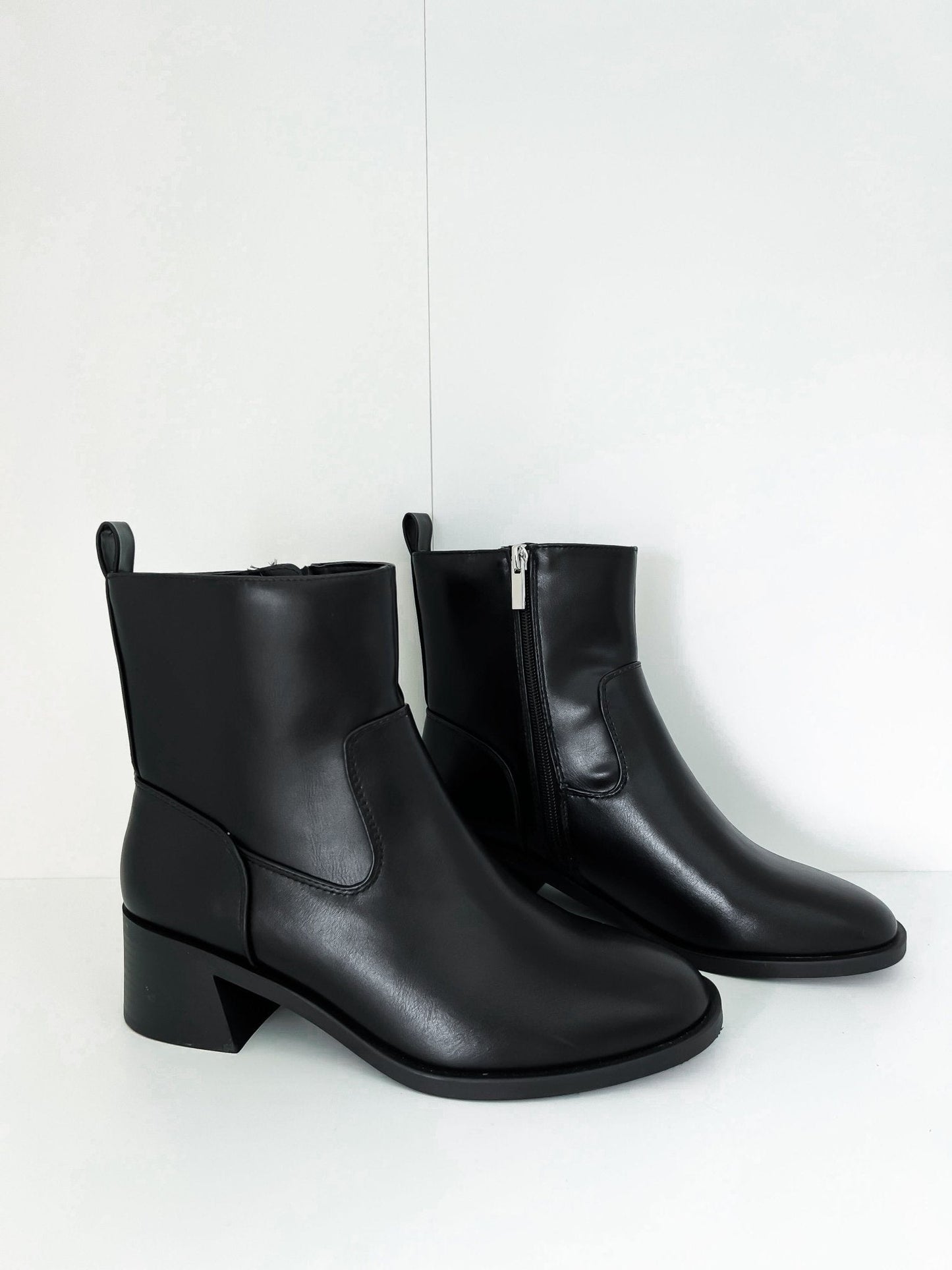 Elena Black Heeled Bootie - FINAL SALE