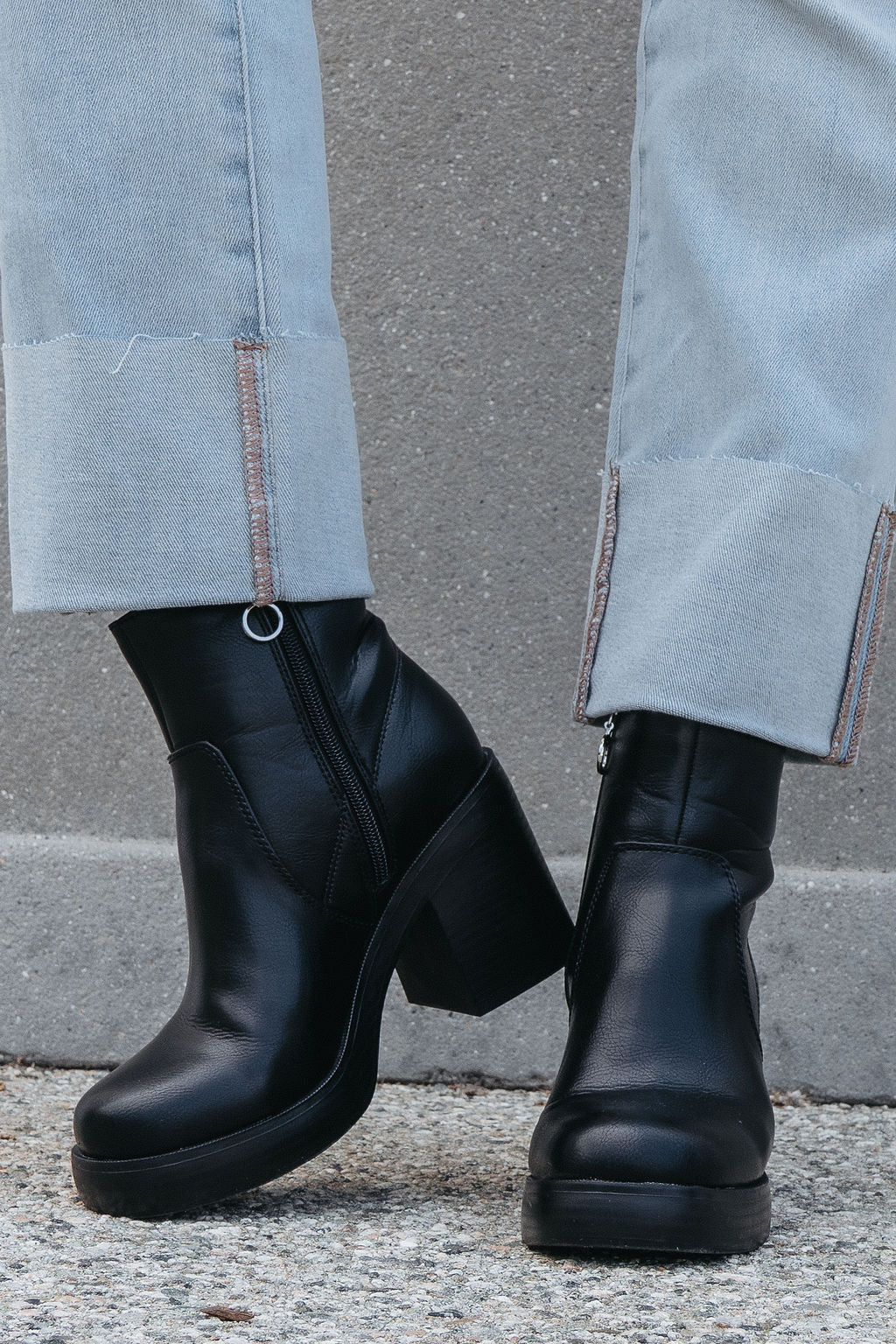 Chinese Laundry Groovy Black Heeled Ankle Boots