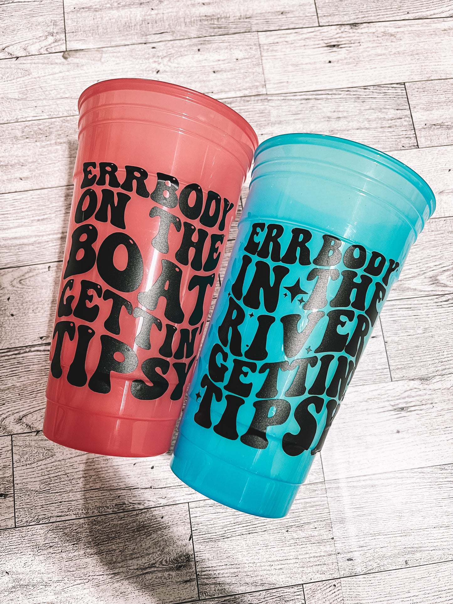 Gettin' Tipsy Cups in Pink and Blue