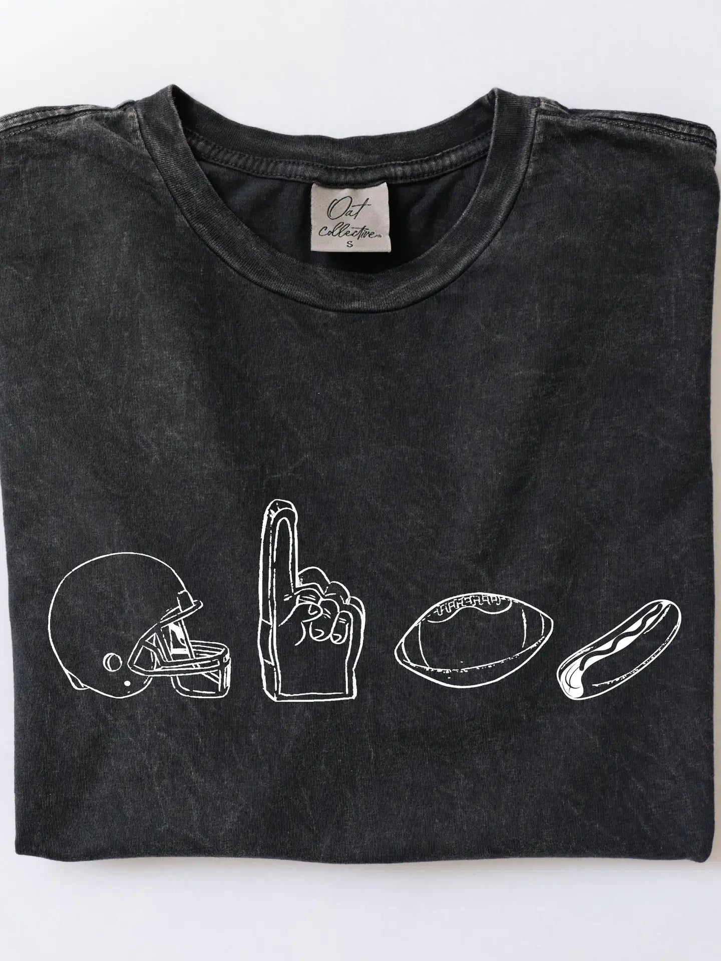 Mineral Wash Football Tee