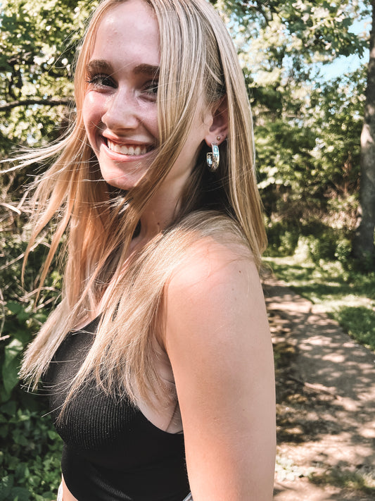 Western Engraved Hoop Earrings