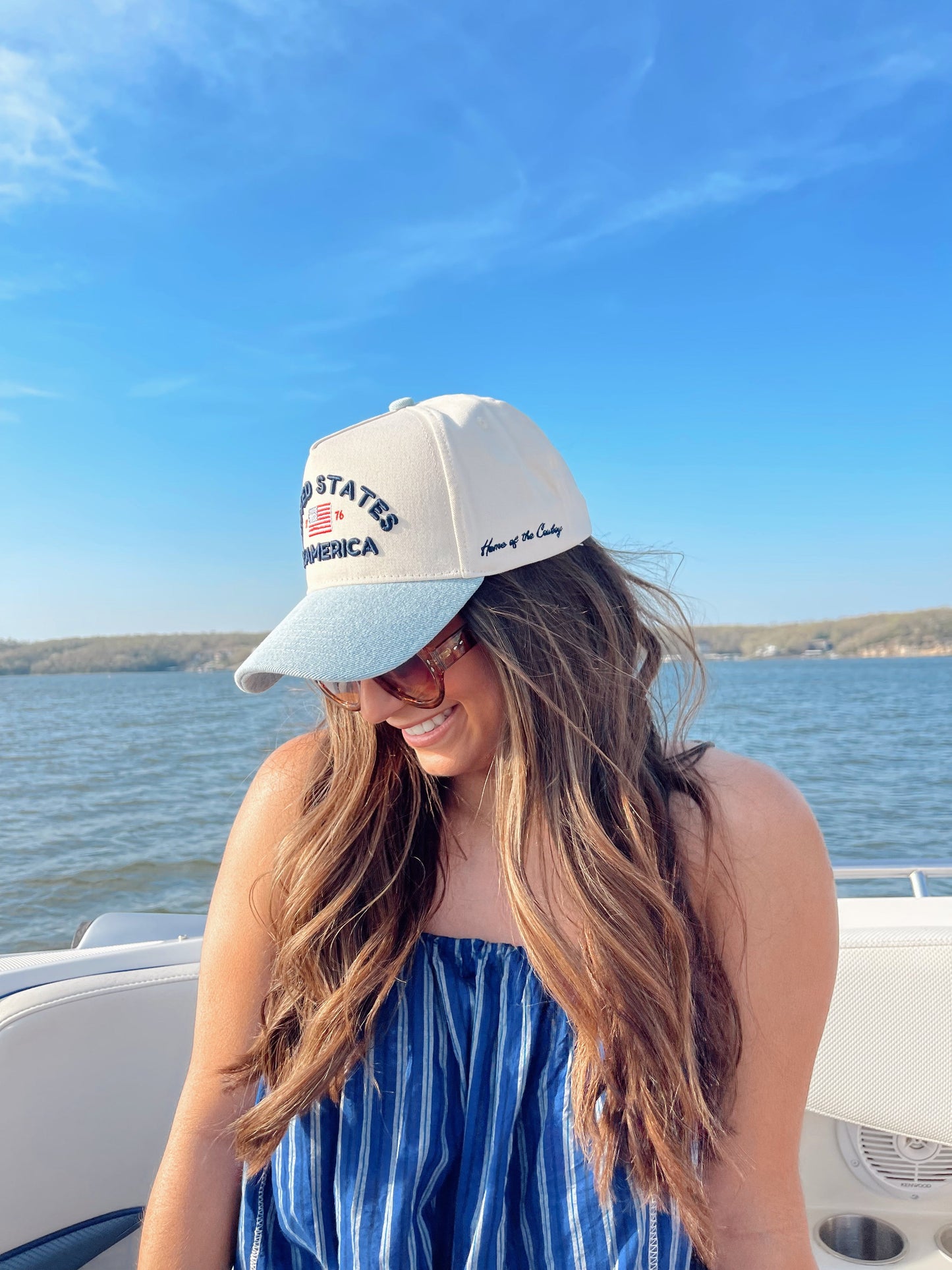 United States of America - Denim Blue Vintage Trucker Hat -PREORDER