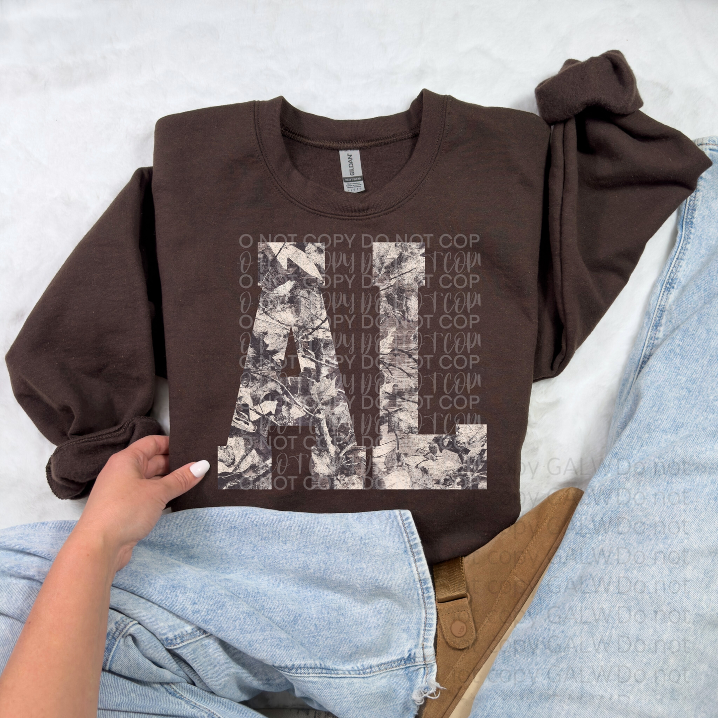 Trendy camo AL  tee or sweatshirt