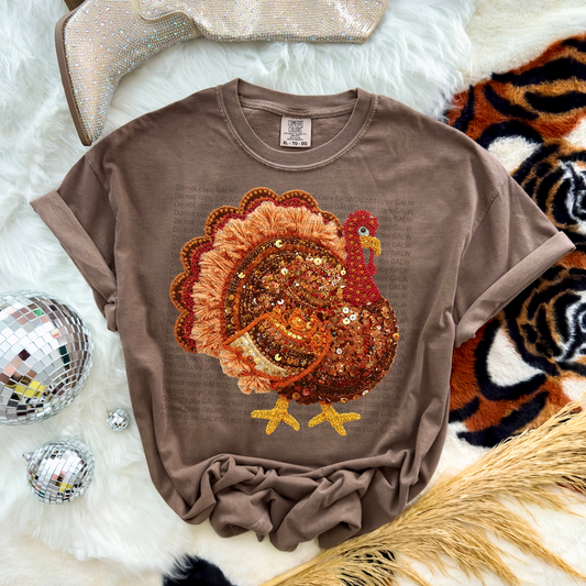 Turkey faux yarn tee or sweatshirt
