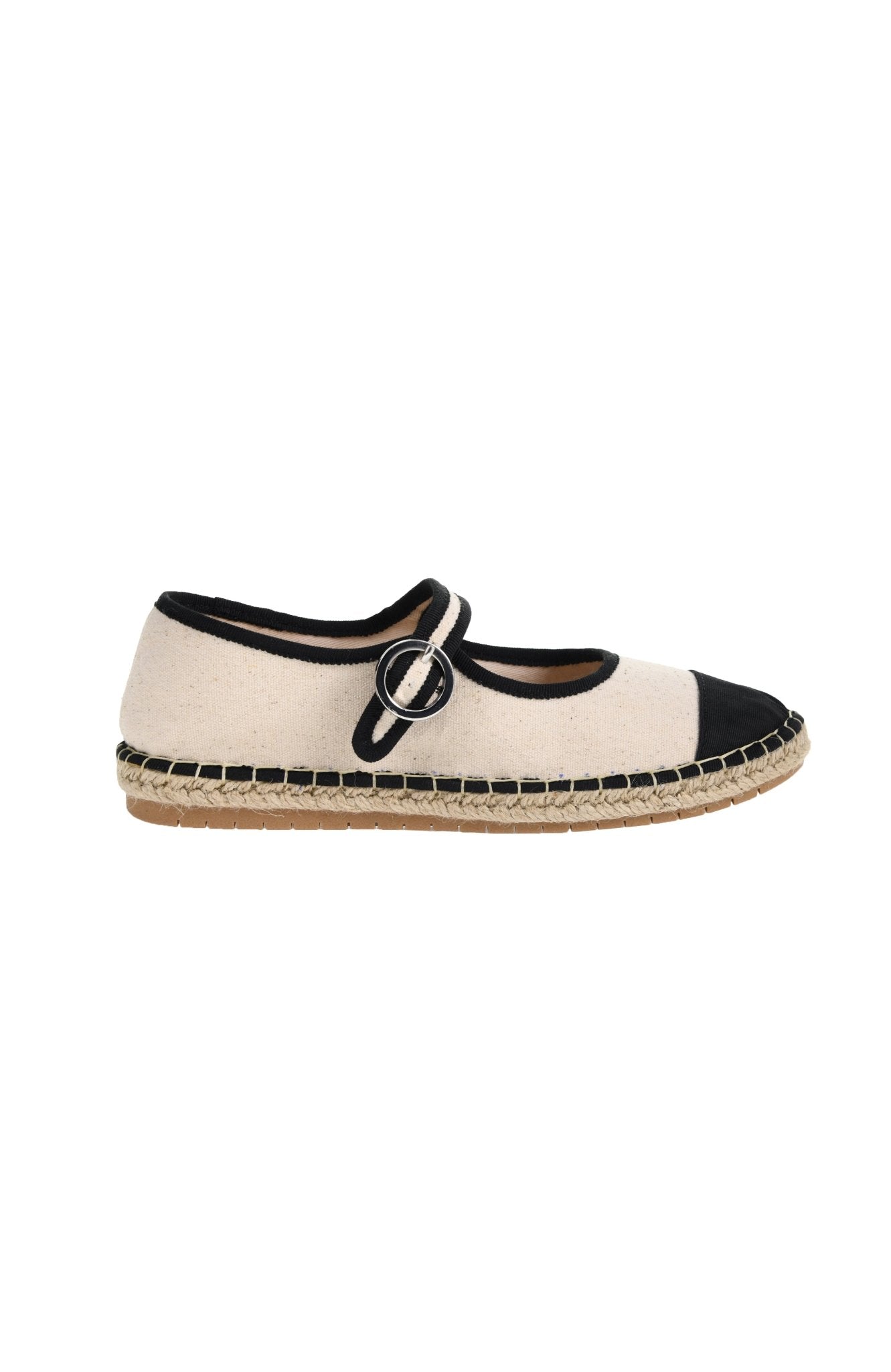 Chinese Laundry Paloma Cream and Black Espadrille Flats - FINAL SALE