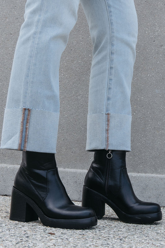 Chinese Laundry Groovy Black Heeled Ankle Boots