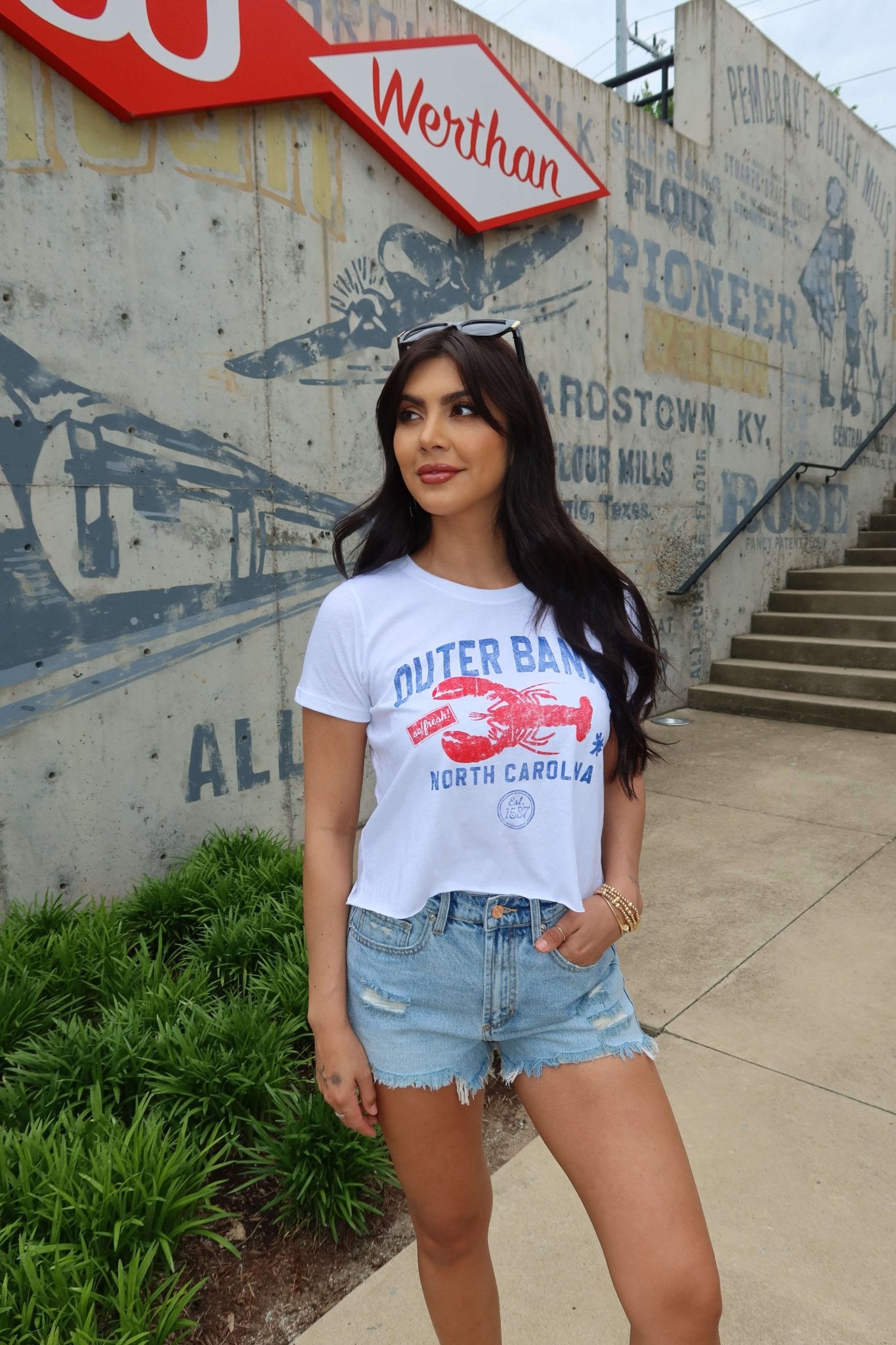 White Outer Banks Short Sleeve Graphic Tee - FINAL SALE